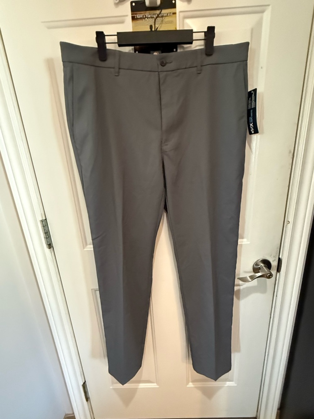 New with tags Men's GSX by Grand slam Gray fitted Stretch Dress Pants size 36x32